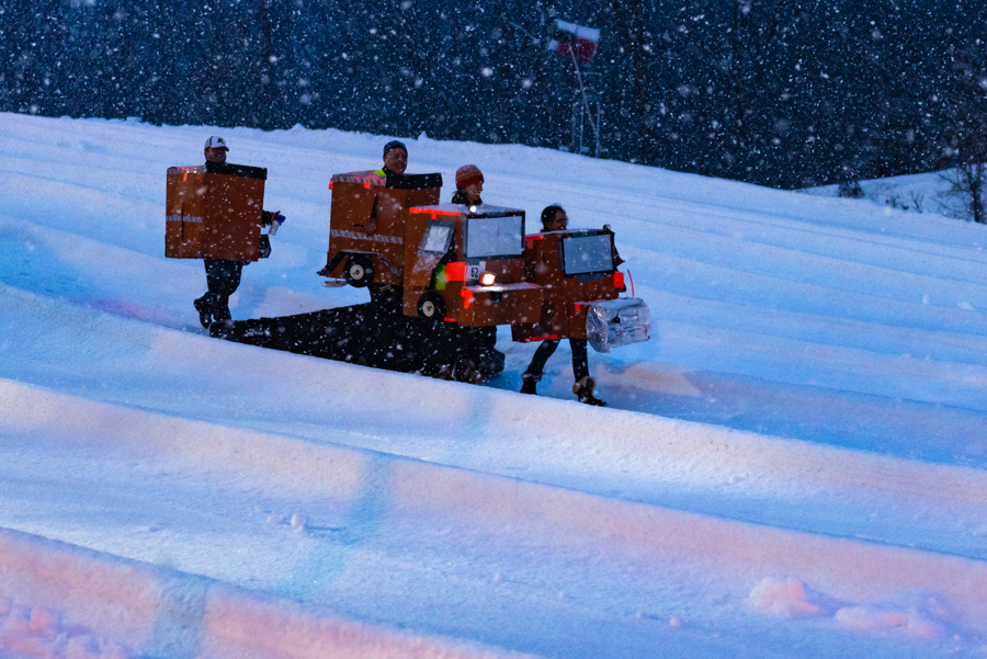 Even the snow plows are having trouble getting around!
