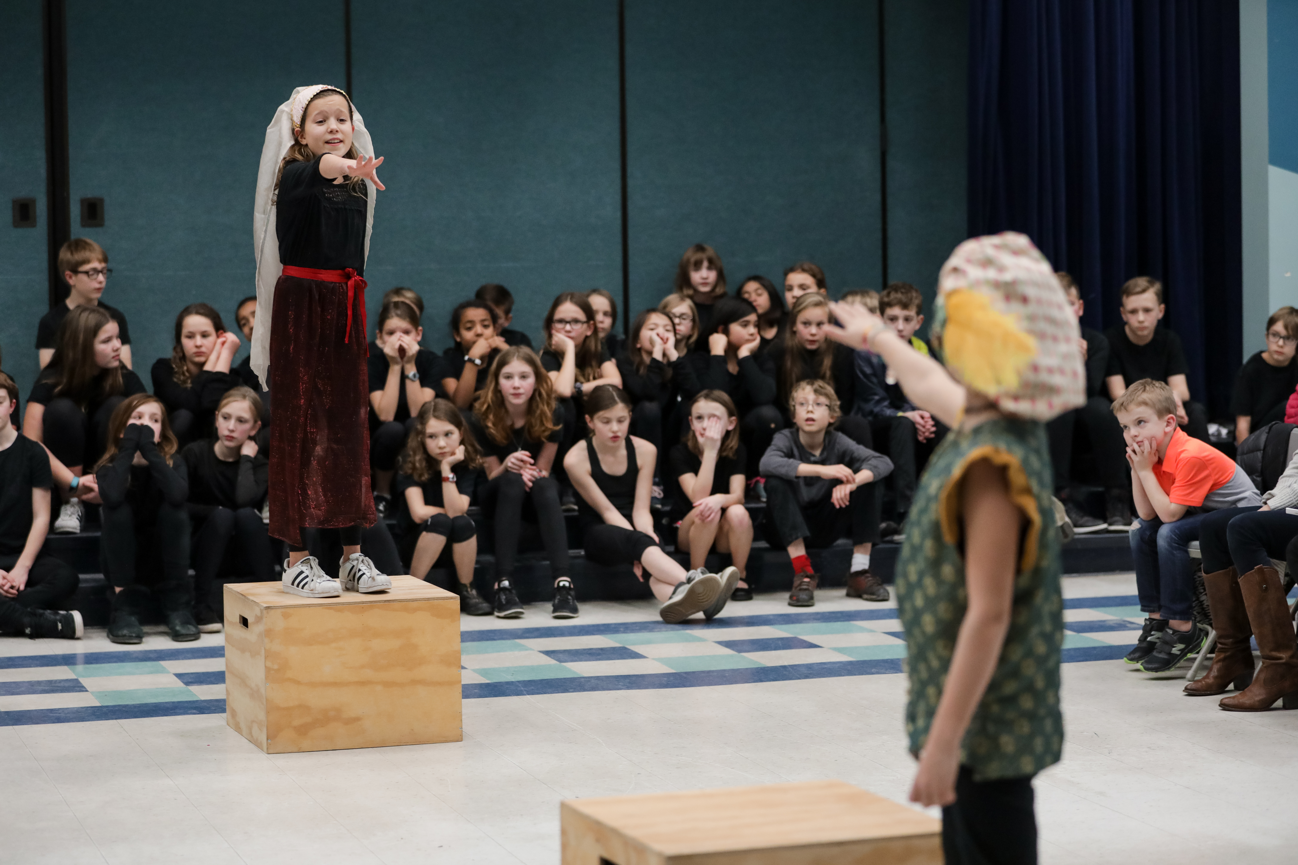 Students perform Romeo and Juliet for a showcase residency, photo by John Ulman