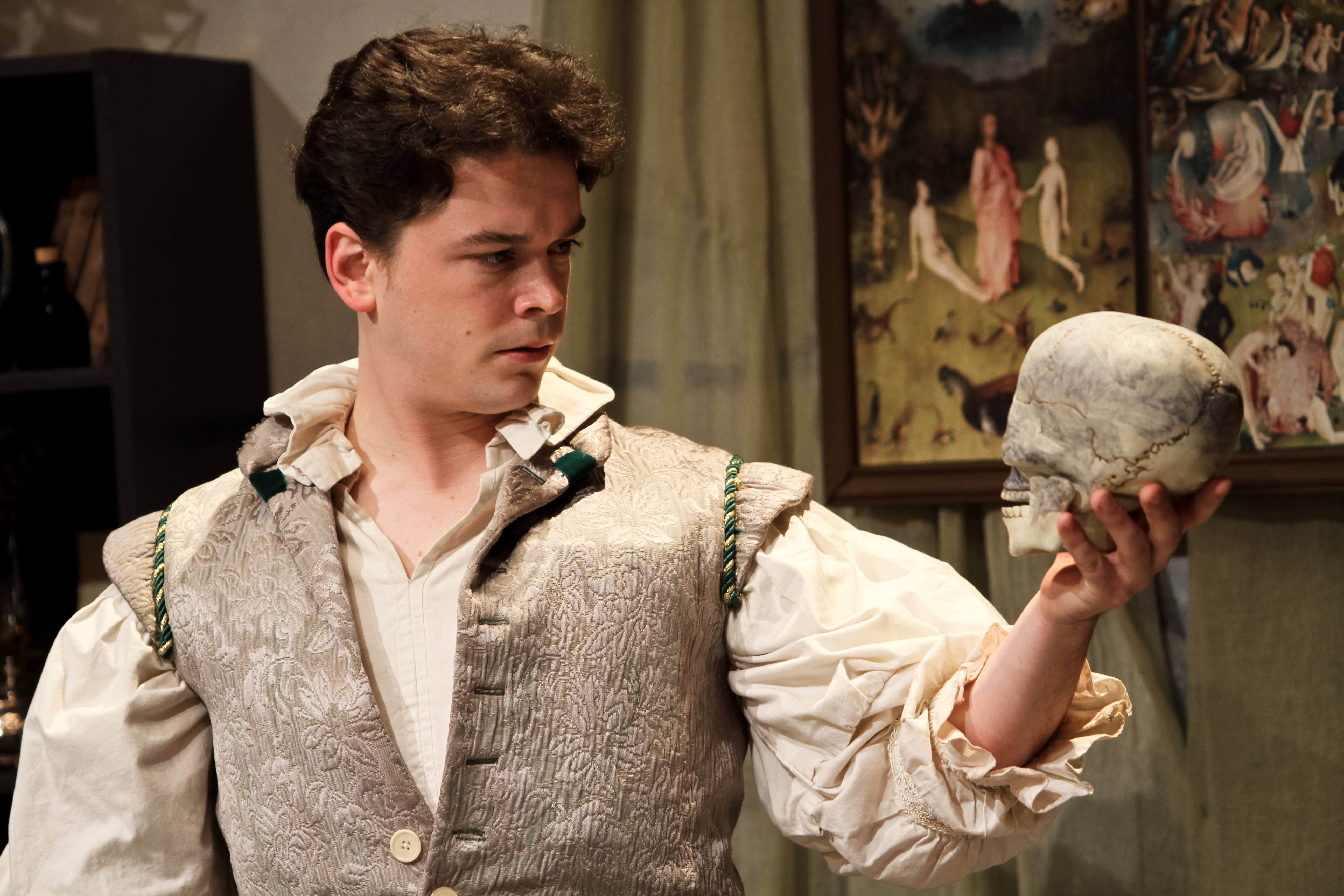Connor Toms (Hamlet) in Wittenberg (Mainstage). Photo by John Ulman