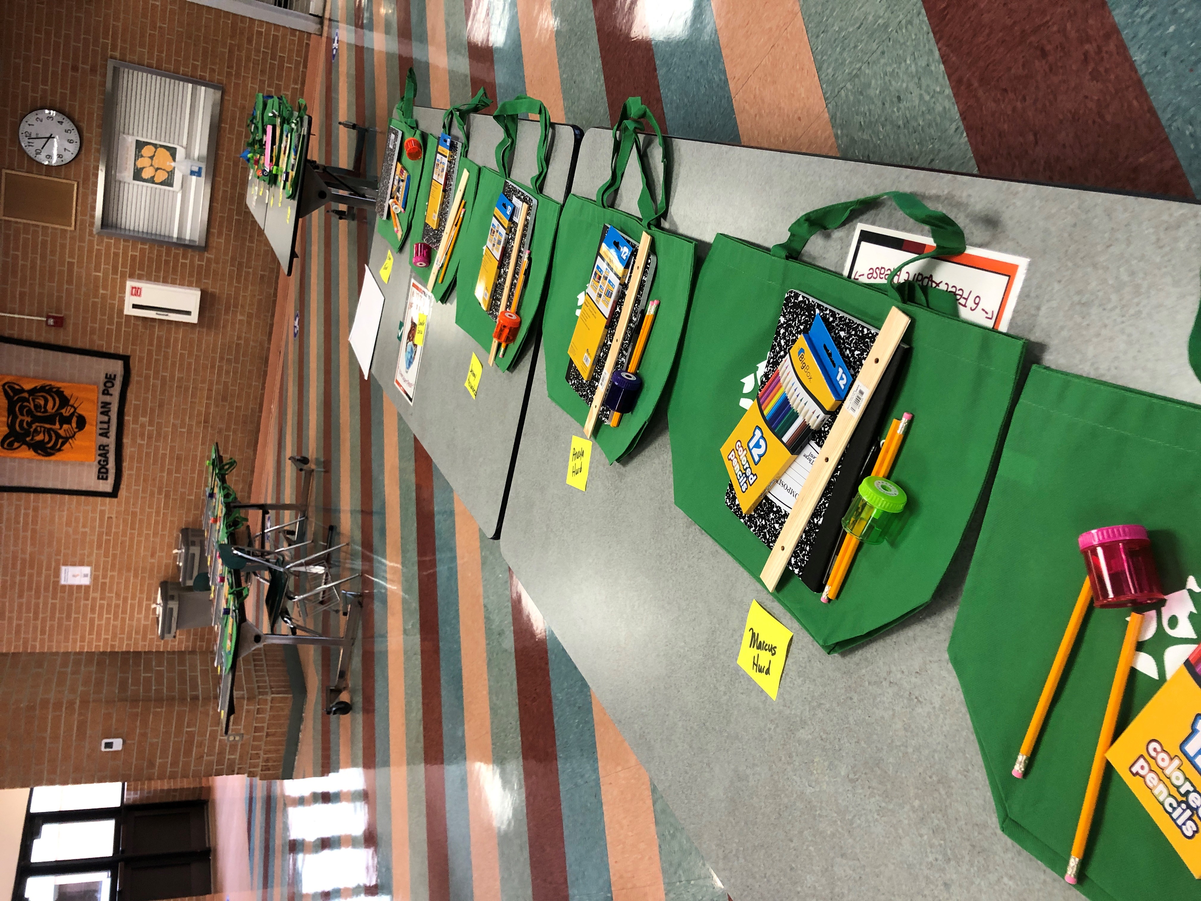 Preparing school supplies for remote students