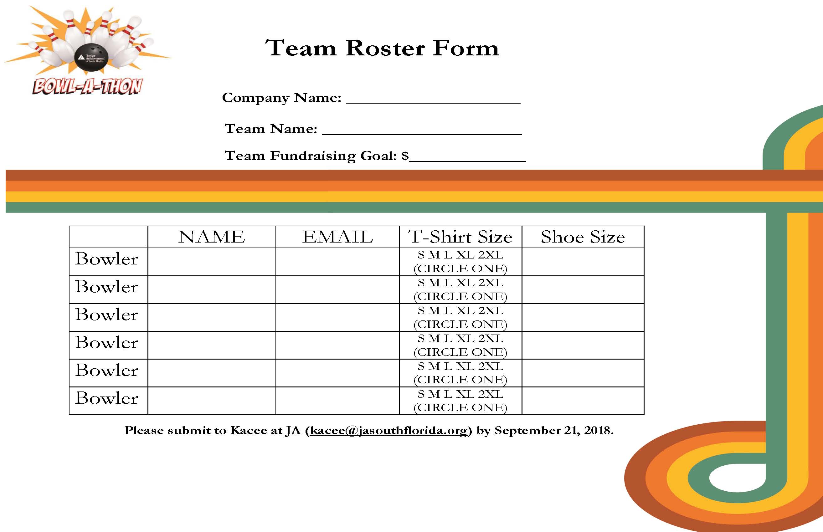 Team Roster Form 