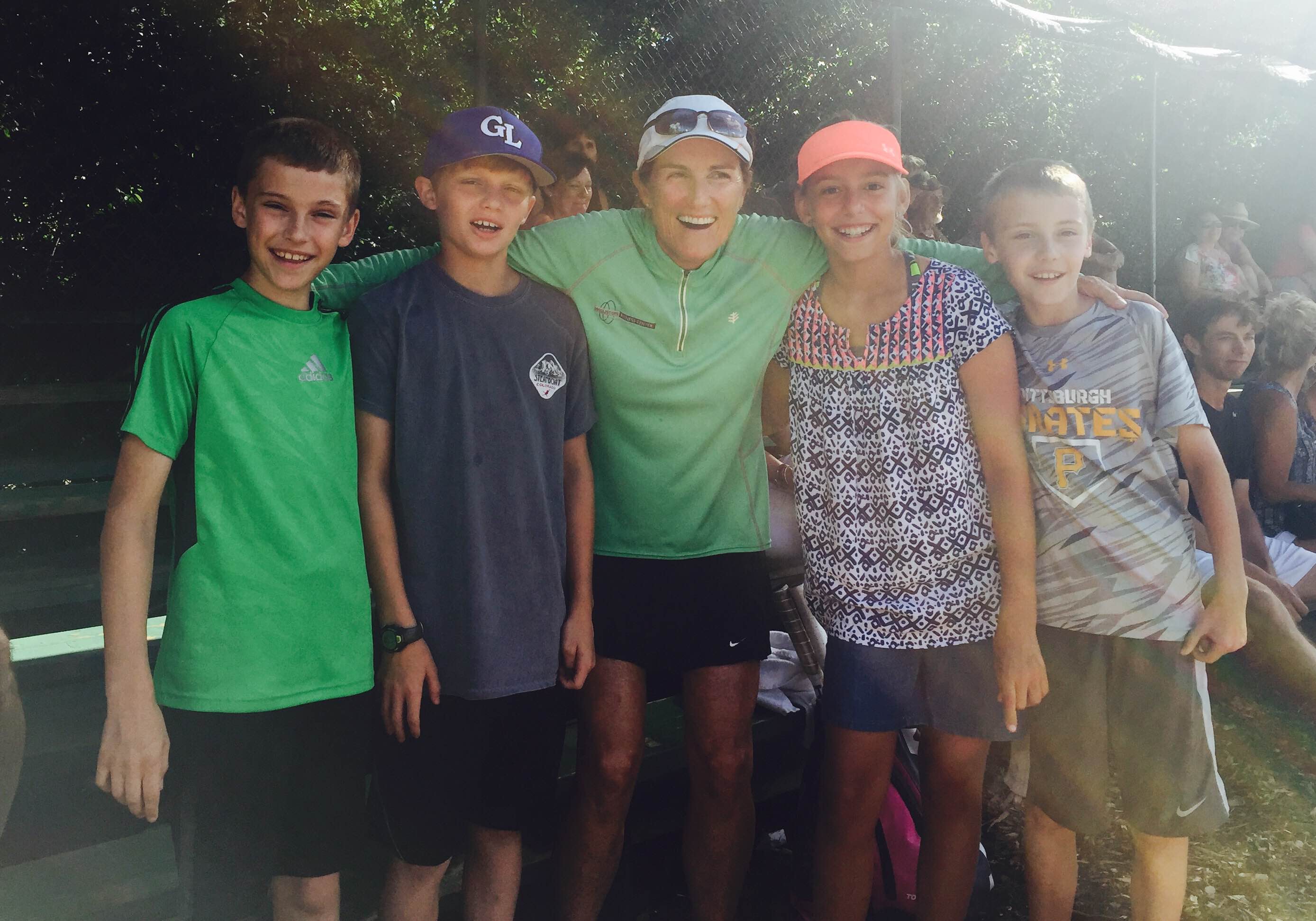 My most favorite tennis supporters! And future tennis stars...no they are current tennis stars!