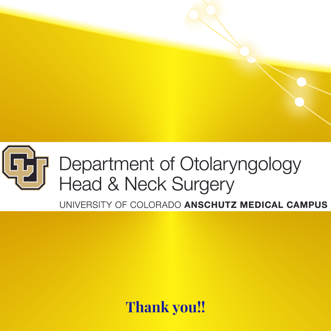 Department of Otolaryngology – Head & Neck Surgery through University of Colorado School of Medicine