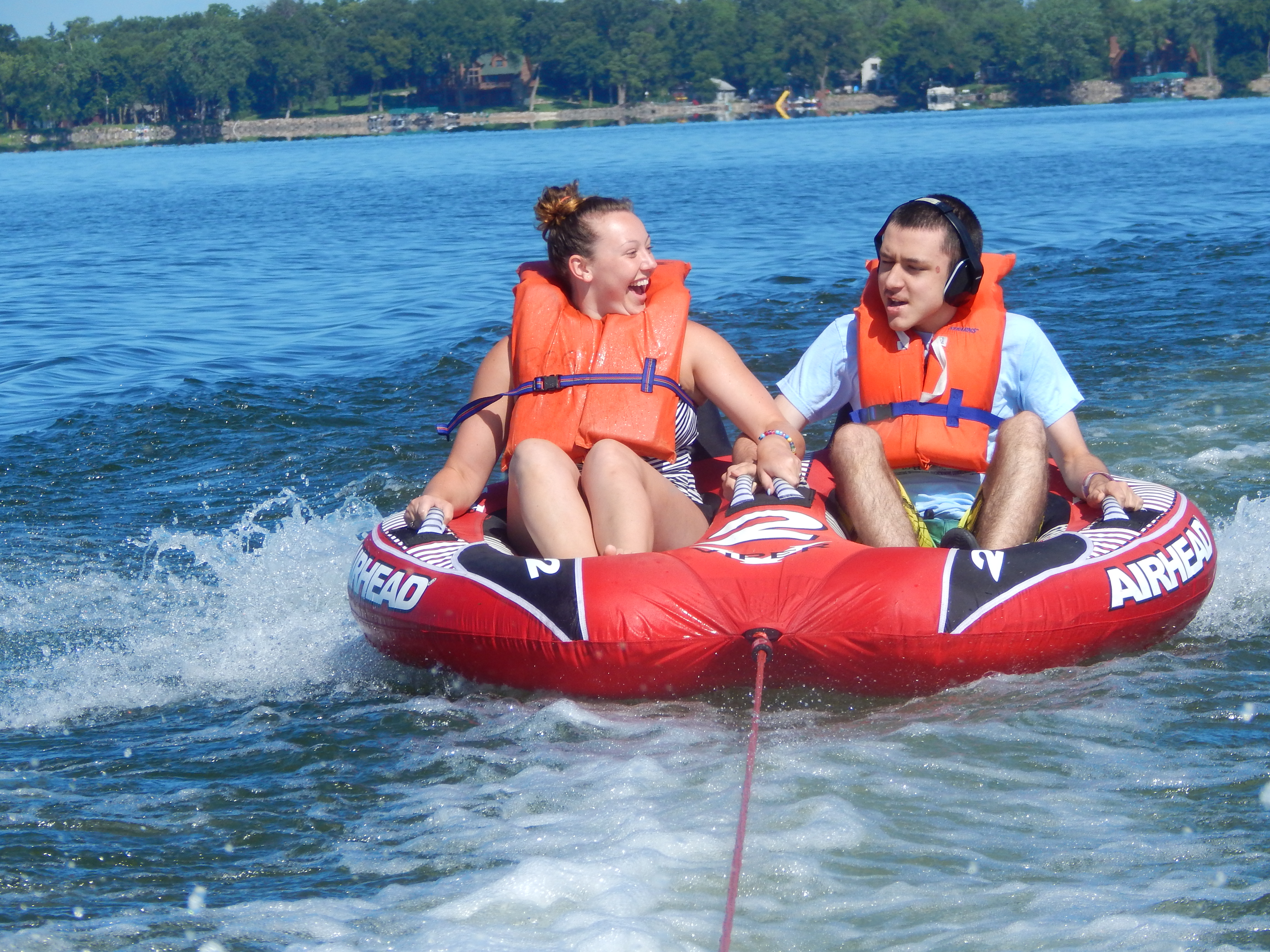 Water tubing is a favorite camp activity 