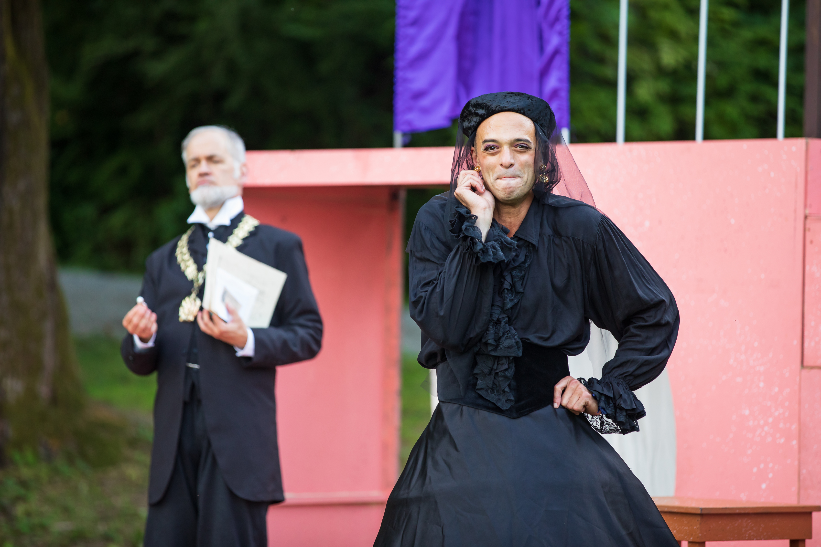 Chad Kelderman and Brandon J. Simmons in Twelfth Night (Wooden O), photo by HMMM Productions