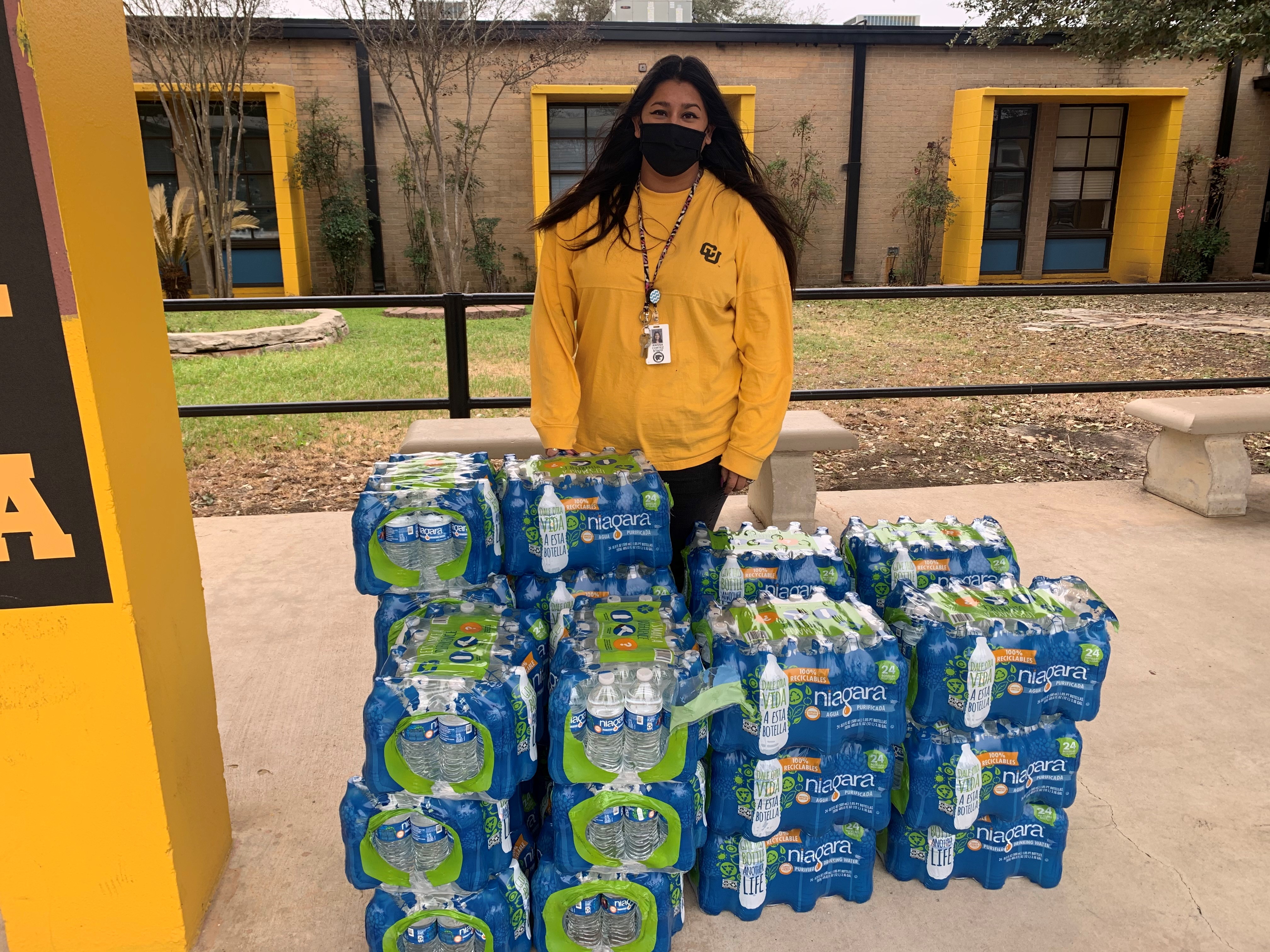 Providing water to Kazen families after SNOVID