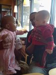 God builds preemies tough....  Micah with his NICU buddy, born one week later at 24 weeks.  Both kids are doing GREAT now! 
